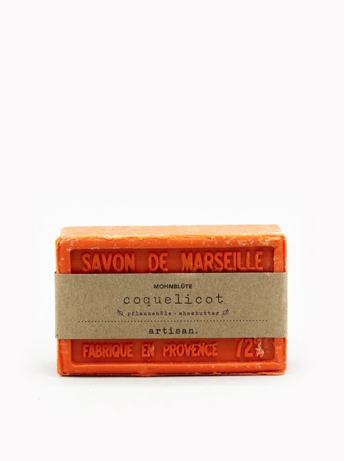Naturseife Mohnblüte, feste Hand - und Duschseife, Savon de Marseille von artisan.