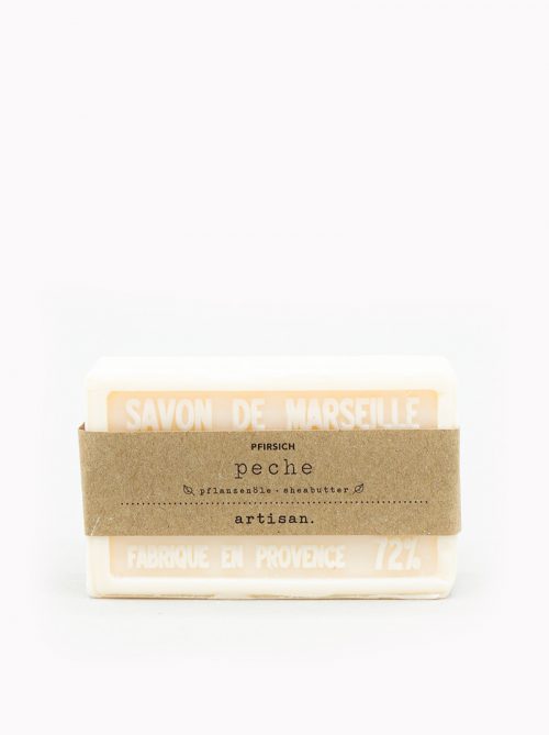 Naturseife Pfirsich, feste Hand - und Duschseife, Savon de Marseille von artisan.