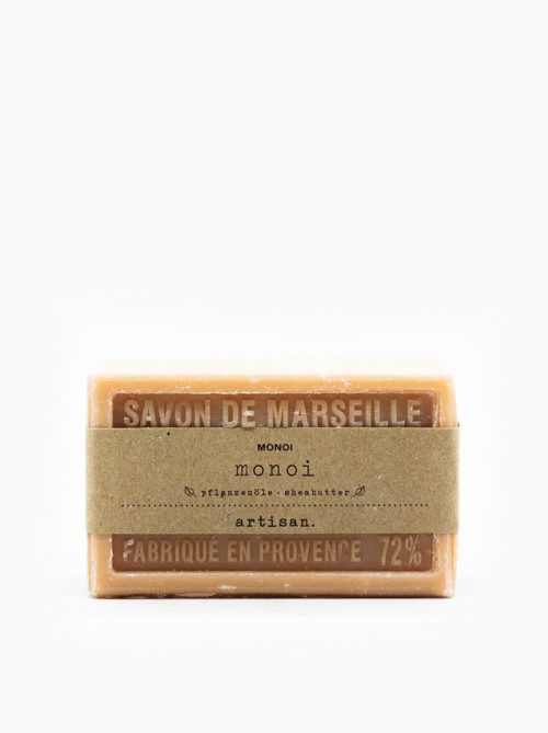 Naturseife Monoi, feste Hand- und Duschseife, Savon de Marseille von artisan.
