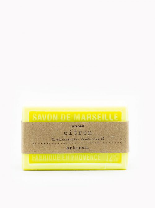 Naturseife Zitrone, feste Hand - und Duschseife, Savon de Marseille von artisan.